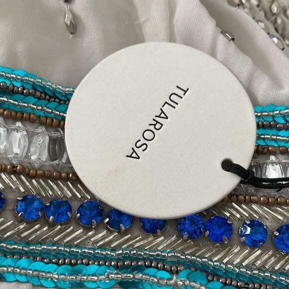 TULAROSA x REVOLVE Stella Dress in Ivory SIZE S NWOT Retail 278.00 BEADS IN TACT - Picture 14 of 14